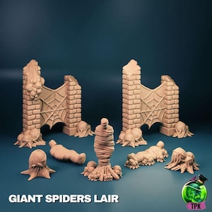 Giant Spider Lair • May 25 • by TPK LAB | Dungeons and Dragons | Tabletop Games | Wargames | Resin Miniature