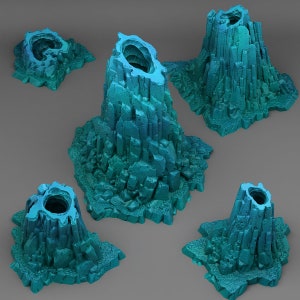Ice Hole Cavern • Fantastic Rocks and Plants • by Print Your Monsters | Dungeons and Dragons | D&D | Tabletop Games | Resin Miniature