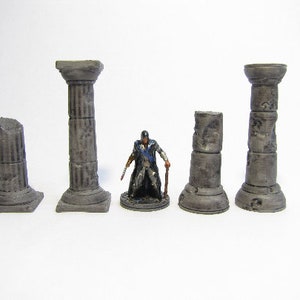 Modulare Säulen 4x Set für Dungeons and Dragons | D&D | Pathfinder | RPG | 5e | DnD | Tabletop Spiele | Props