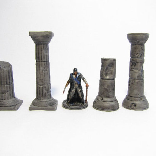 Modular Pillars 4x set for Dungeons and Dragons | D&D | Pathfinder | RPG | 5e | DnD | Tabletop Games | Props