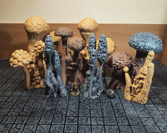 Mushroom Forest Scatter Terrain Dungeons and Dragons 15mm 28mm 32mm