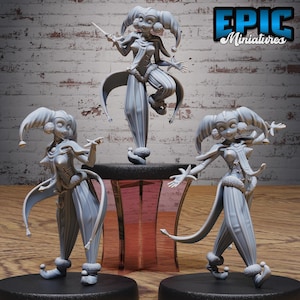 Jester Girl (3 Poses) • Grand Carnival • EPIC Miniatures | Dungeons and Dragons | Tabletop Games | Wargames | Resin Miniature