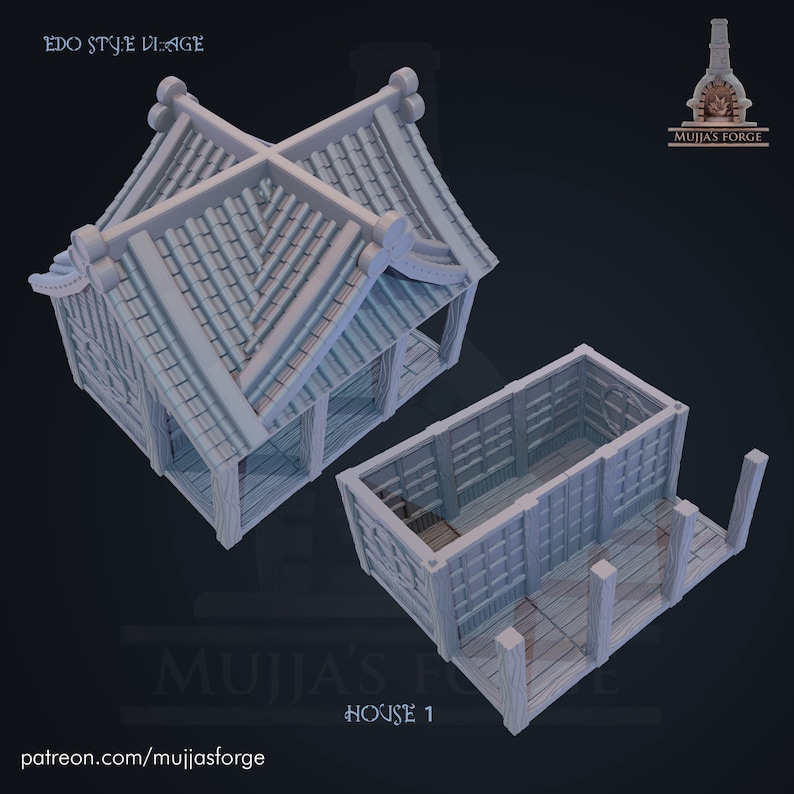 Edo Style Village House Terrain for Tabletop Games – Dungeons and ...