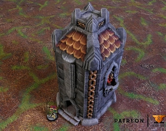 Dwarven Watch Tower DnD Terrain | 15mm 28mm 32mm Fantasy Building