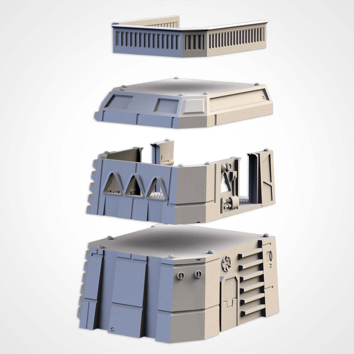 Modular Turret Rwip System Modular Sci Fi Turret Towers Scatter Terrain for Tabletop Wargames and ...