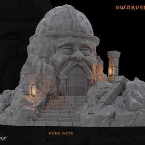 Dwarven Mine Gate by Mujja&#39;s Forge | Dungeons and Dragons | D&D | Wargames | DnD | Tabletop Games | Scatter Terrain | Diorama