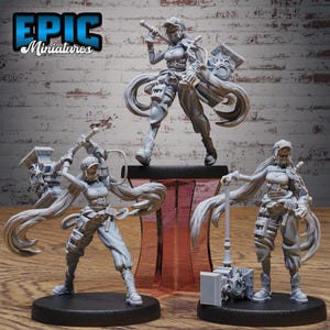 Tinkerer Bethy (3 Poses) • Mechanus Clockwork • EPIC Miniatures | Dungeons and Dragons | Tabletop Games | Wargames | Resin Miniature