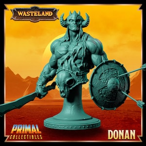 Gladiator Donan Bust • Wasteland 5 • Primal Collectibles | Dungeons and Dragons | Tabletop Games | Wargames | Resin Miniature