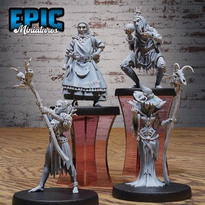 Witch Coven B (4 Poses) • Witch Forest • EPIC Miniatures | Dungeons and Dragons | Tabletop Games | Wargames | Resin Miniature