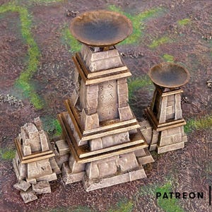 Ancient Ruins by Makers Anvil | 32mm Terrain | Wargames | DnD | Dungeons and Dragons | Scatter Terrain | Diorama