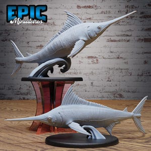 Marlin Swordfish (2 Poses) • Deep Sea Mysteries • EPIC Miniatures | Dungeons and Dragons | Tabletop Games | Wargames | Resin Miniature