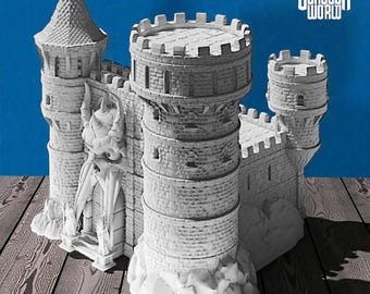 Dark Castle Terrain Evil Fortress Dungeons and Dragons 15mm 28mm 32mm