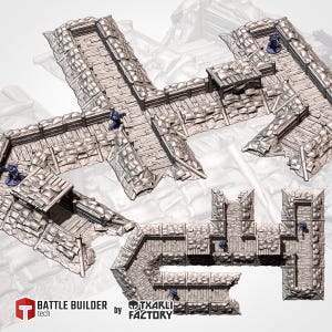 WWII Trenches (Full Set) by Txarli Factory | Post Apocalyptic | Wargames | DnD | Dungeons and Dragons | Scatter Terrain | Diorama