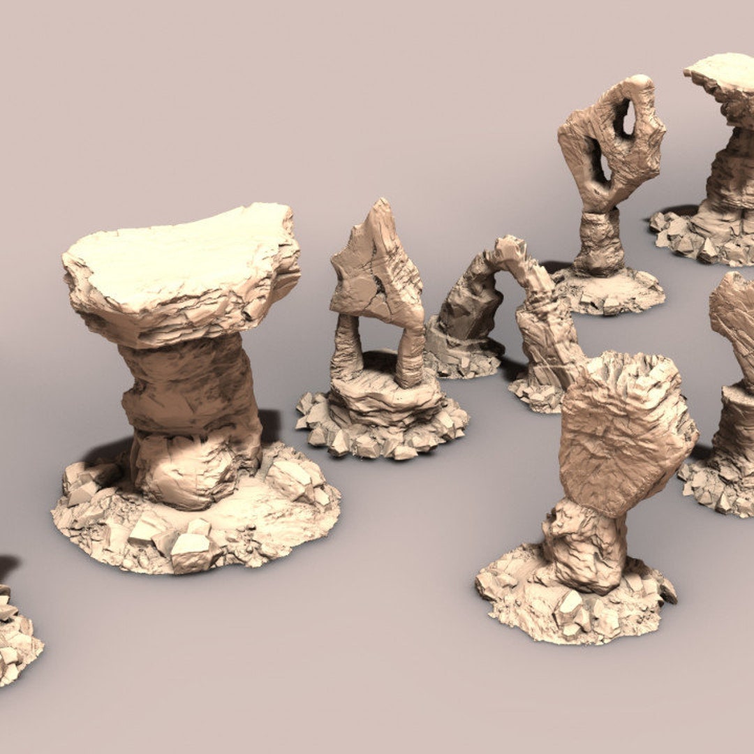 Dnd Math Rocks Balanced Rocks (9 Pieces) by Gamescape3d | Dungeons and Dragons | D&D ...