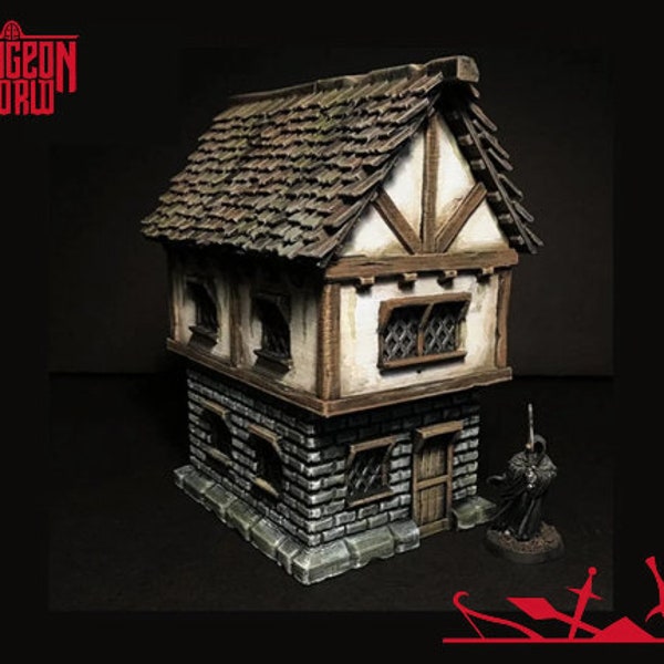 Village Cottage For Dungeons and Dragons | D&D | Pathfinder | DnD | Tabletop Games | Props | Scatter Terrain | Age Of Sigmar | 28mm House