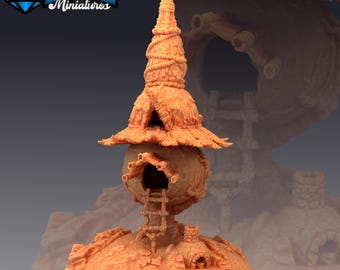 Goblin Watchtower DnD Terrain 15mm 28mm 32mm Tabletop Scenery Outpost