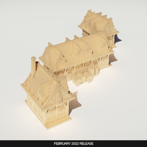 Barns (3 Models) by WonderWorlds | Dungeons and Dragons | D&D | Wargames | DnD | Tabletop Games | Scatter Terrain | Diorama