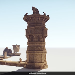 Drennheim Lighthouse by Wonderworlds | Dungeons and Dragons | D&D | Wargames | DnD | Tabletop Games | Scatter Terrain
