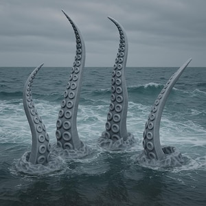 Riesen Tentakeln Set | Modulares Kraken Ocean Gelände | 28/32 mm RPG DnD Scatter