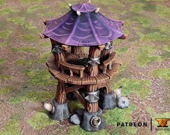 Orc Watchtower Terreno Avamposto Dungeons and Dragons 15 mm 28 mm 32 mm