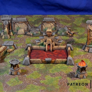 Props (6 Models) • Forgotten Temple • by Makers Anvil | 32mm Terrain | Wargames | DnD | Dungeons and Dragons | Scatter Terrain | Diorama