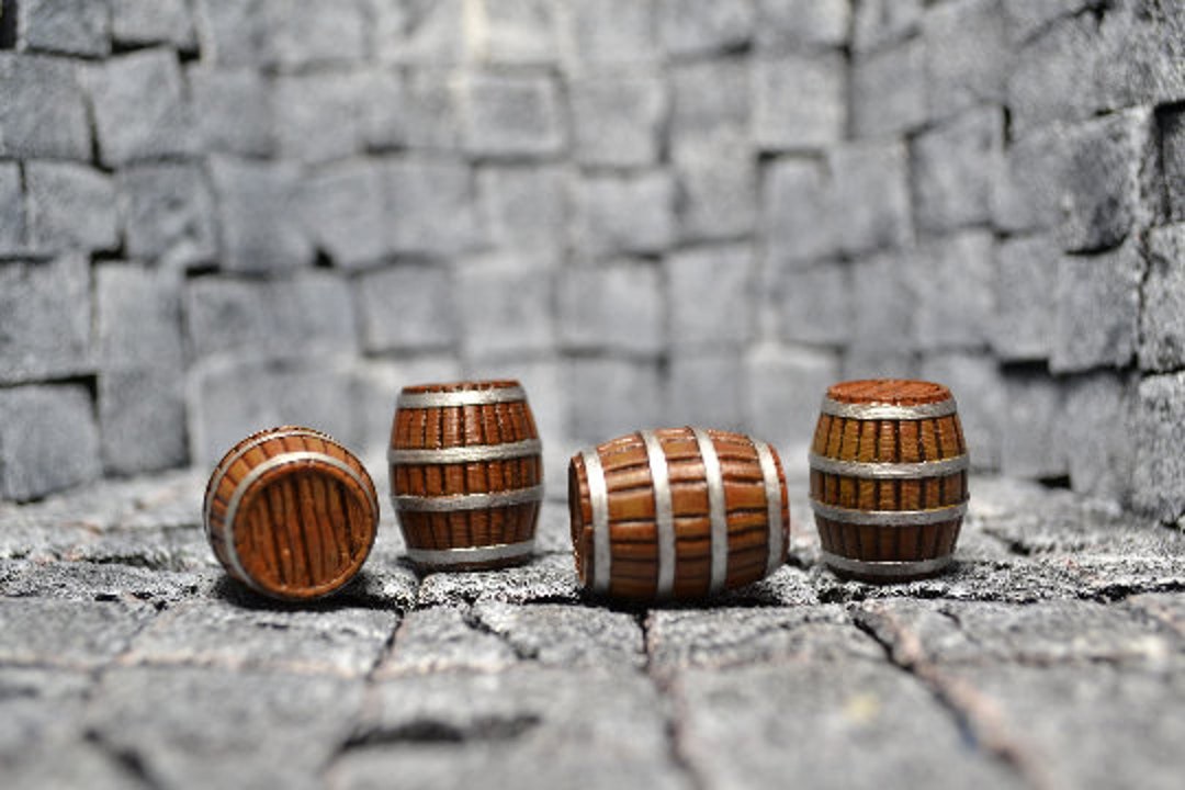 Wooden Barrels 4x Set for Dungeons and Dragons | D&amp;D | Pathfinder | RPG ...