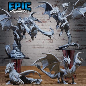 Two Headed Dragon (4 Poses) • Monster Frenzy • EPIC Miniatures | Dungeons and Dragons | Tabletop Games | Wargames | Resin Miniature