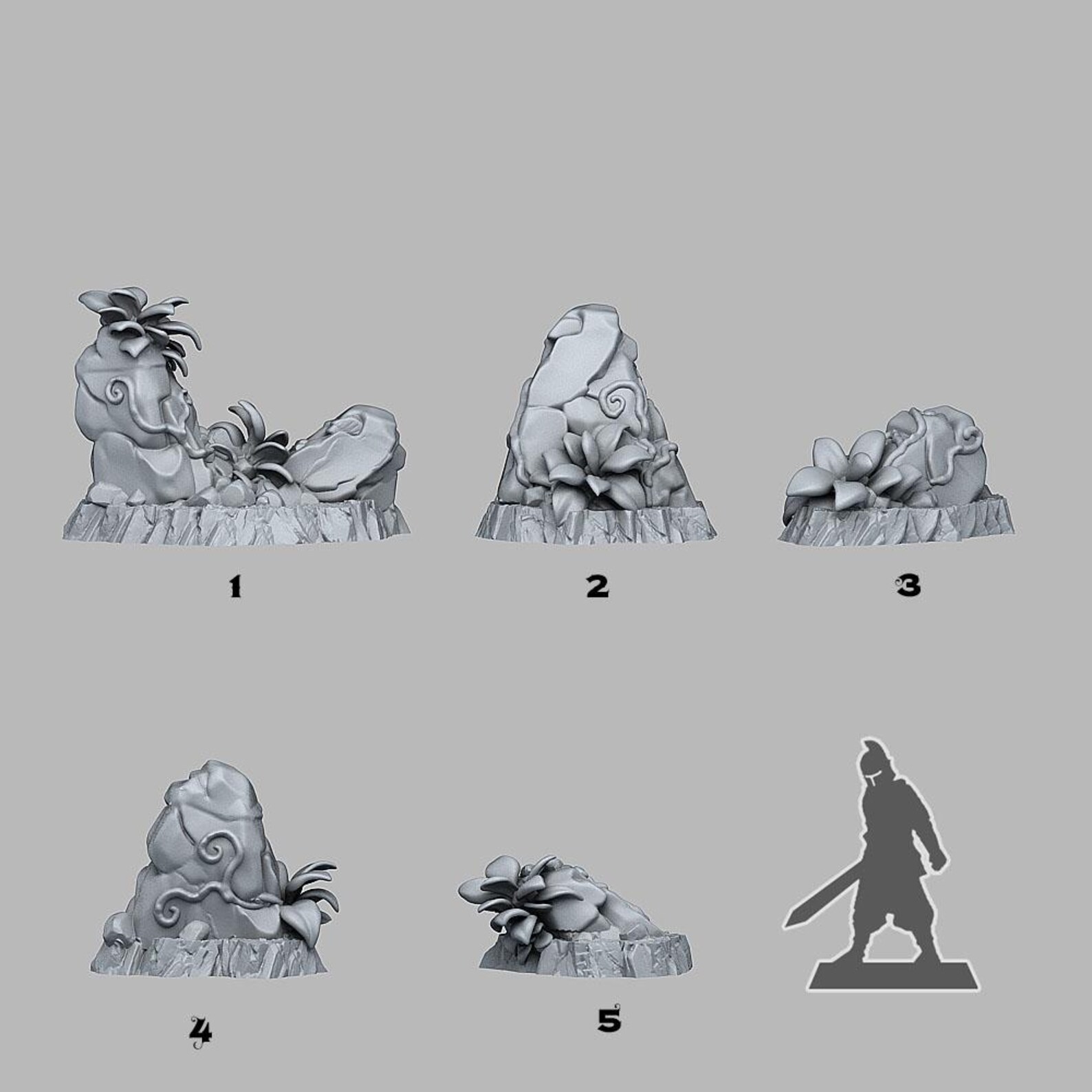 Rock Scatter Terrain | 3D Printed Stone Set | Tropical Rocks | 28mm ...