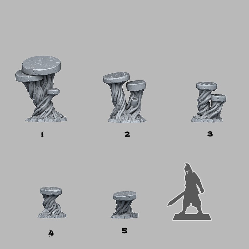 Mini Rocks Scatter Image Rock Scatter Terrain | 3D Printed Stone Set | Cyber Desert Rocks | 28mm ...