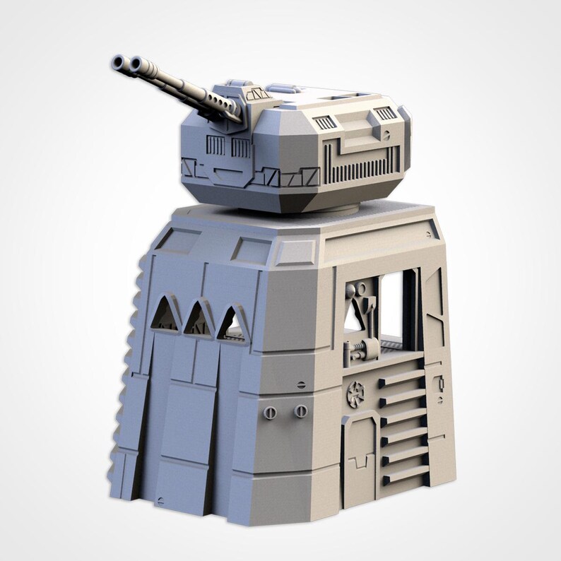 Modular Sci Fi Turret Towers Scatter Terrain for Tabletop Wargames and ...