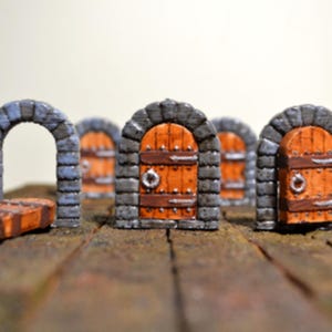 Puertas de mazmorra / Terreno modular de arco de piedra / Dispersión de DnD para RPG de 28/32 mm