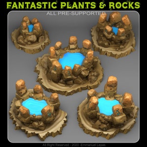 Magic Hot Springs (5 Models) by Print Your Monsters | Dungeons and Dragons | D&D | DnD | Tabletop Games | Wargames | Scatter Terrain