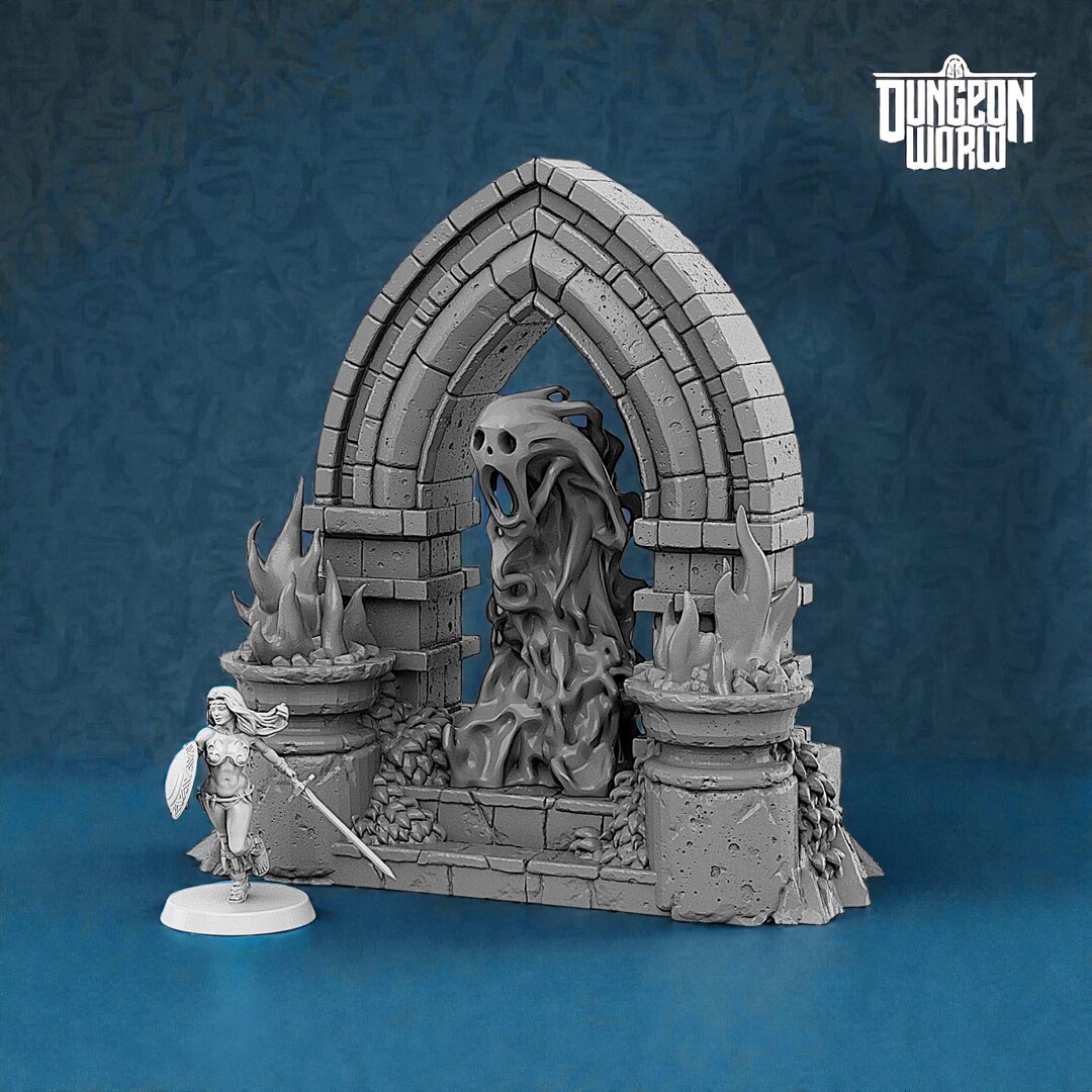 Gate Pathfinder Haunted Castle Portal Arcane Gate Modular Terrain Dungeons and Dragons ...