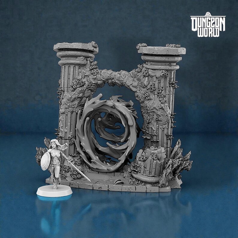 Gate Pathfinder Underwater Temple Portal Arcane Gate Modular Terrain Dungeons and ...