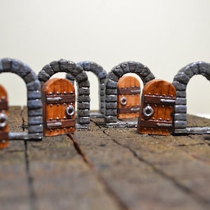 Doors for Dungeons and Dragons | D&D | Pathfinder | RPG | 5e | DnD | Tabletop Games | Props | Scatter Terrain | Dungeon Terrain | Tabletop