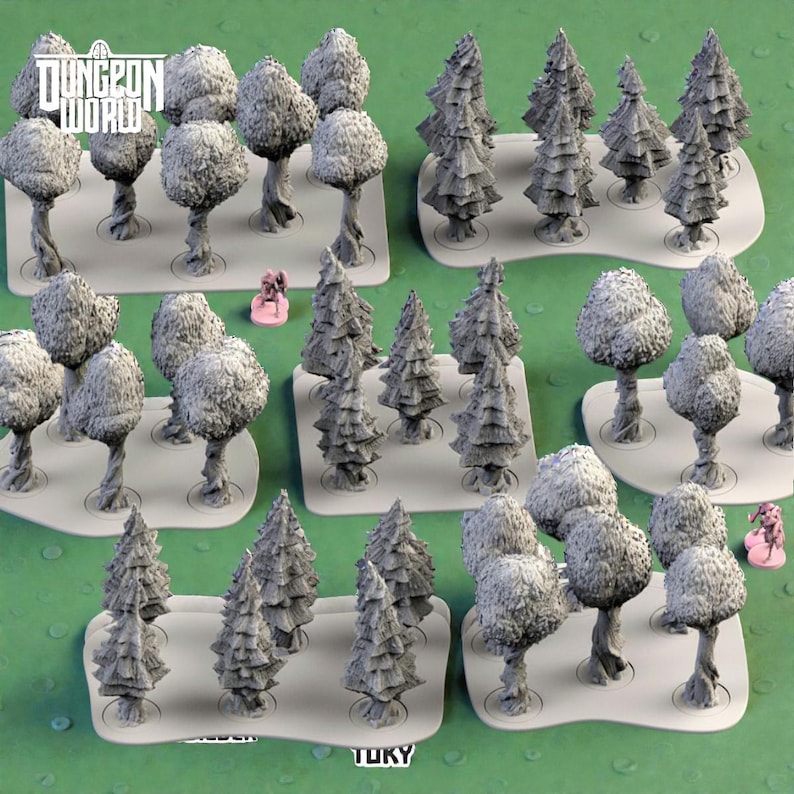 Modular Forest Terrain Set – Classic Trees Scatter Terrain for Tabletop ...