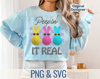 Easter Peeps Svg, Peeps Png, Pasqua PNG Sublimination, Bunny Png, Spring Svg, coniglietto di Pasqua Peep, Kids Easter Svg, Finto Glitter Png