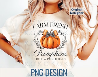 Pumpkin Coquette Bow PNG, Fall Autumn Design (Digital Download)