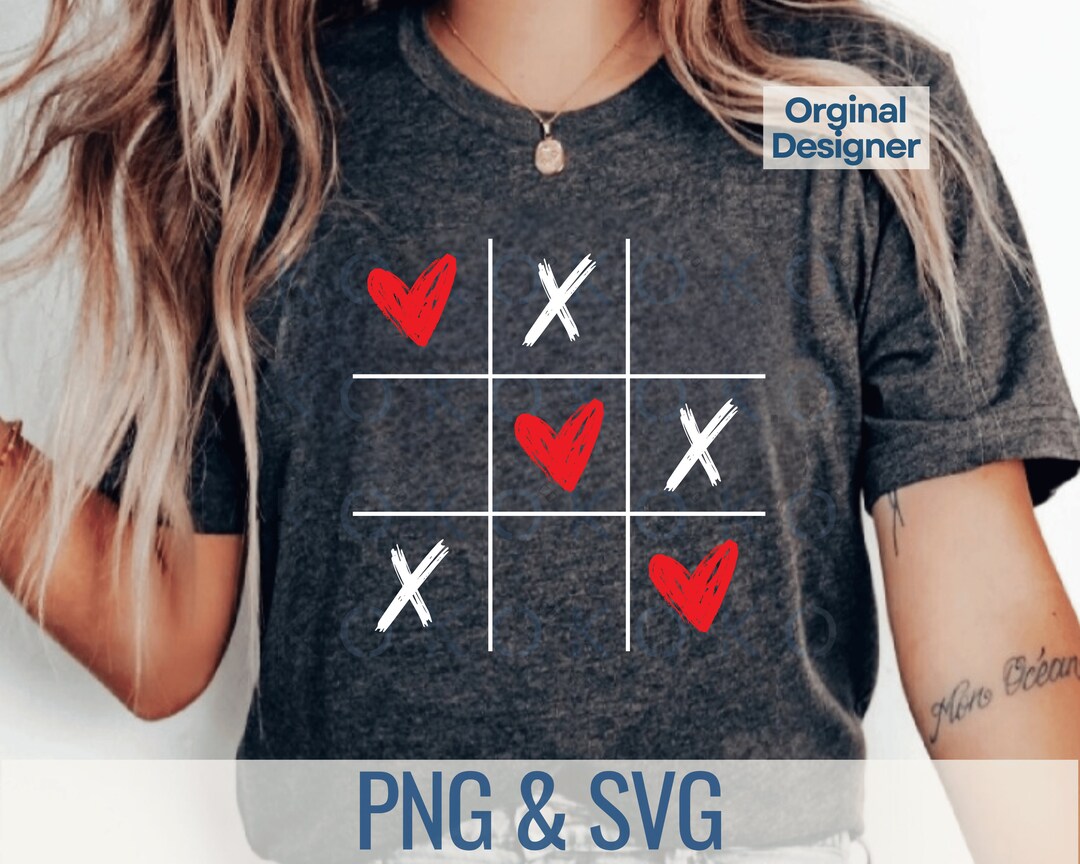 XOXO PNG, Retro Valentine PNG, Tic Tac Toe Valentines Day Design ...