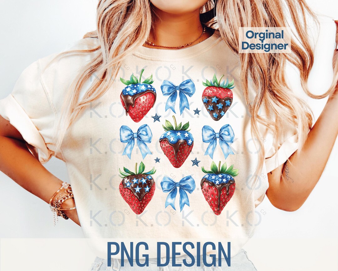 Coquette 4th of July Png, Strawberry Coquette Png, July 4th PNG Design ...