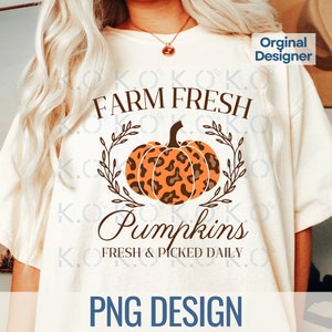 Leopard Print Pumpkin Fall PNG Design (Digital Download)