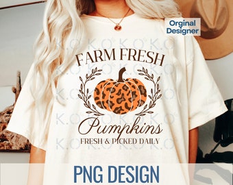 PNG-ontwerp met luipaardprint pompoen herfst (digitale download)