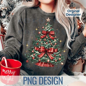 Christmas Coquette Png Design, Christmas Tree Png, Christmas Shirt Png, Christmas Designs Png, Plaid Christmas Aesthetic