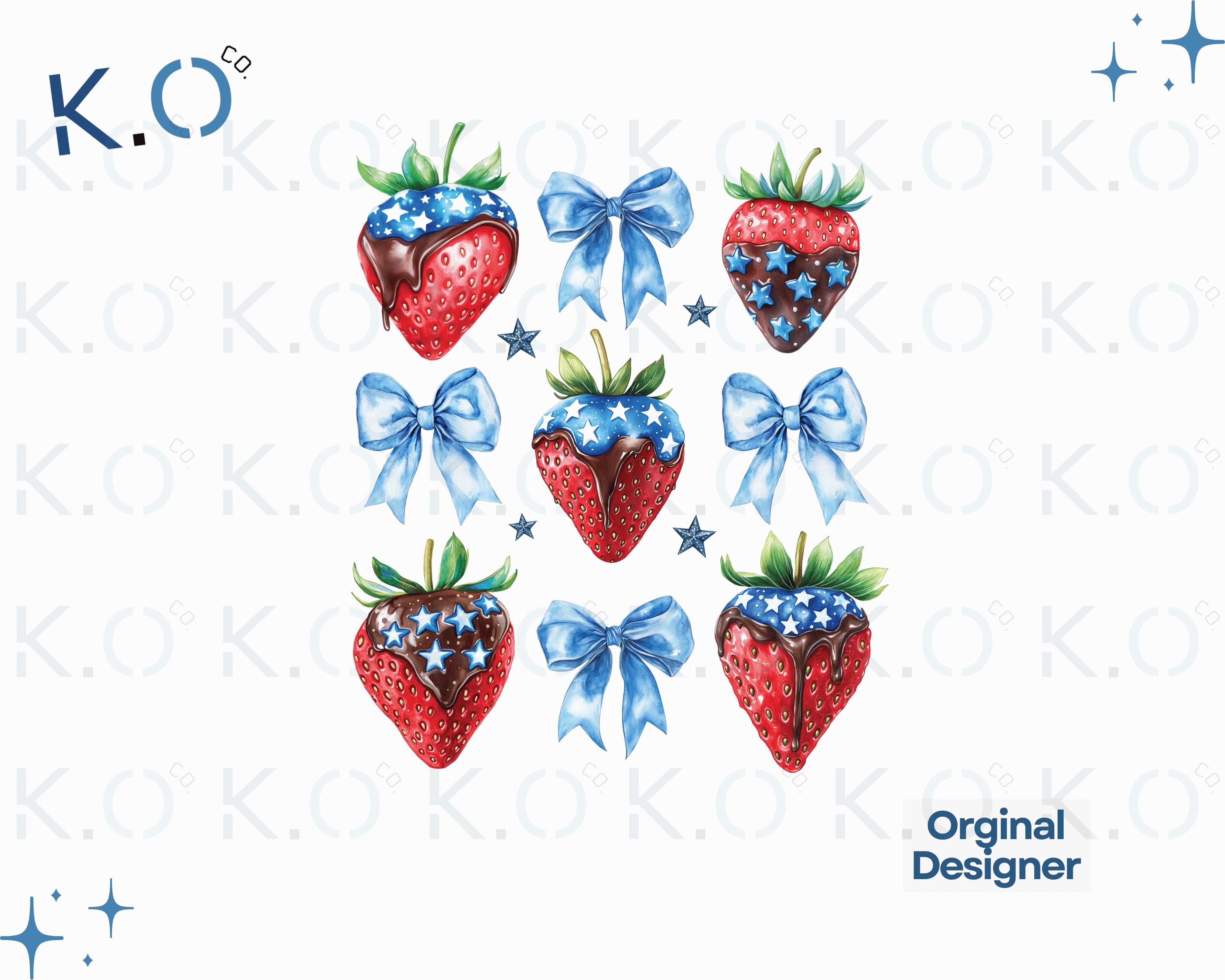 コケット 7月4日 イチゴ＆リボン PNG デザイン - Etsy 日本