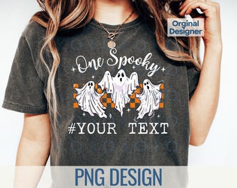 Läskigt Halloween-spöke PNG, Groovy Design (digital nedladdning)