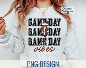 Matchdagsvibbar Fotboll PNG, Glitter Design (Digital Nedladdning)