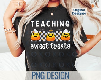 Spooky Teacher Halloween PNG, Candy Corn Shirt Design (Digital Download)