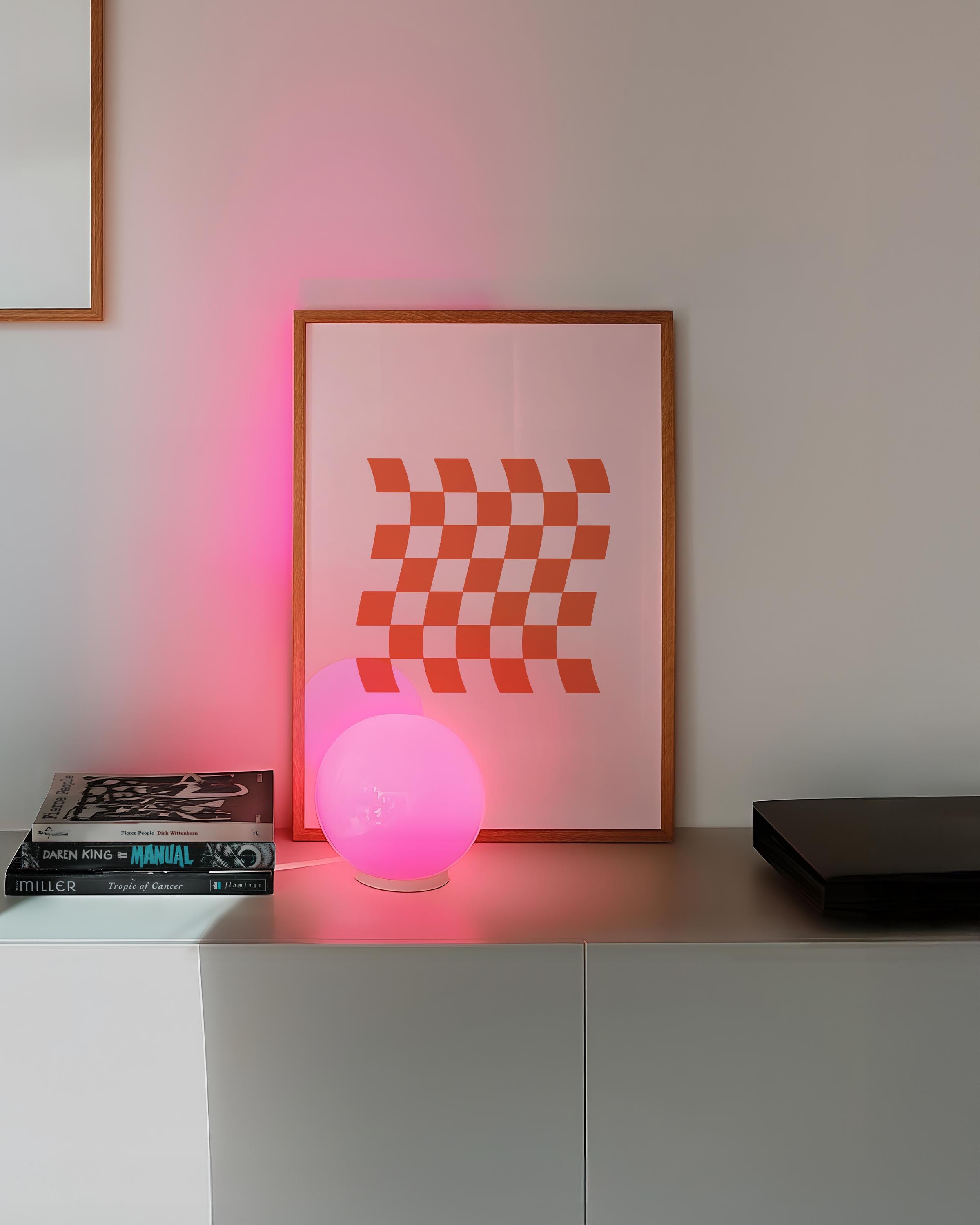 Preppy Checkards Pink Funky Checkered Wall Art, Preppy Retro Checked Printable Wall Art ...