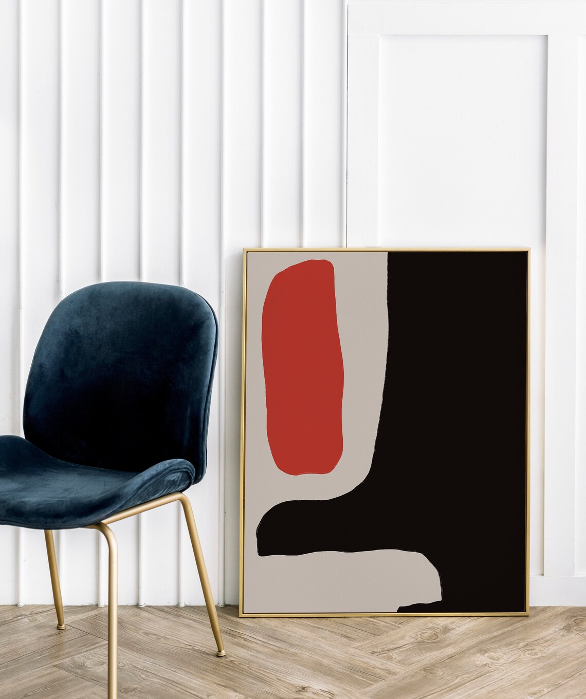 Black and Red Abstract Art Prints Modern Home Decor Etsy
