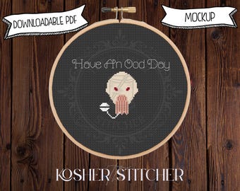 Have An Ood Day, Digital Counted Cross Stitch Pattern, Whovian